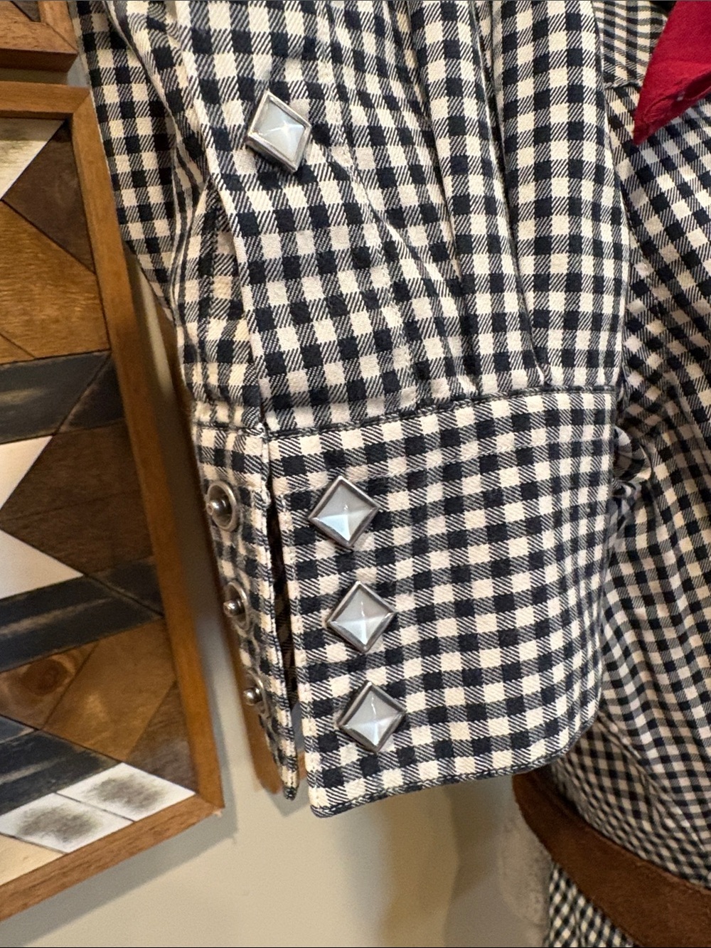 Ralph Lauren Black and White Gingham Button-Down Shirt - Picture 10 of 15